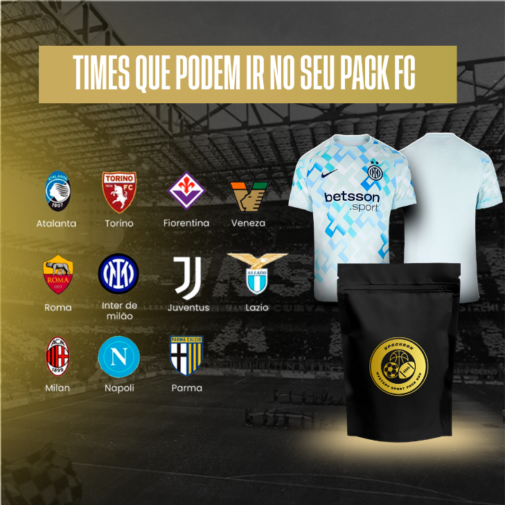 Pack Surpresa FC ⚽ | Pagamento Único. Receba 1 Pack, ou coloque 3 no carrinho e pague só 2. Sem mensalidade e sem renovação.