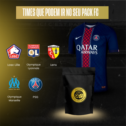 Pack Surpresa FC ⚽ | Pagamento Único. Receba 1 Pack, ou coloque 3 no carrinho e pague só 2. Sem mensalidade e sem renovação.
