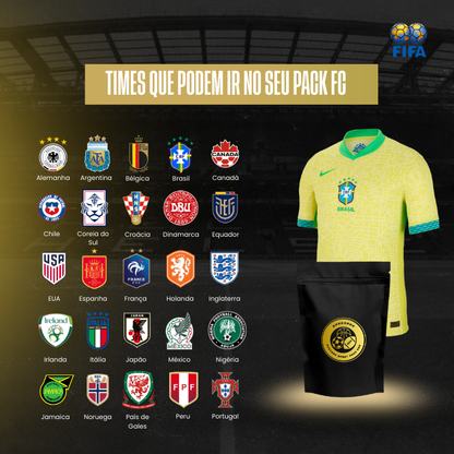 Pack Surpresa FC ⚽ | Pagamento Único. Receba 1 Pack, ou coloque 3 no carrinho e pague só 2. Sem mensalidade e sem renovação.