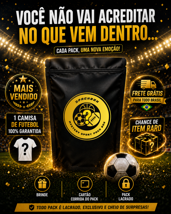 Pack Surpresa FC ⚽ | Pagamento Único. Receba 1 Pack, ou coloque 3 no carrinho e pague só 2. Sem mensalidade e sem renovação.